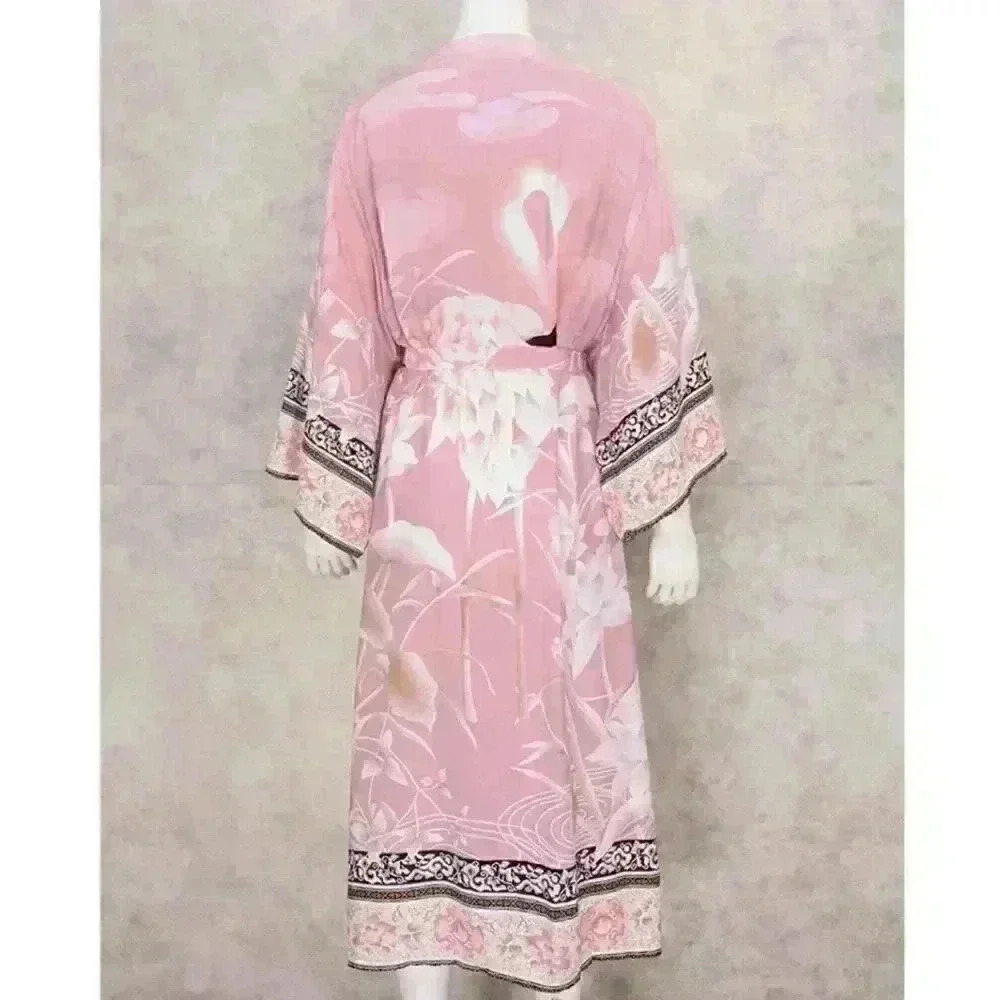 NEW VINTAGE BOHEMIAN ROBE KIMONO - Picture 9 of 11